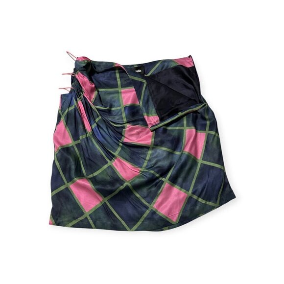 Ahluwalia  Cutout Draped Printed Mini‎ Skirt, UK12/US 8, New with tag - Picture 8 of 15